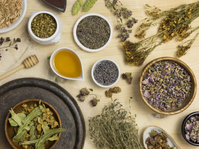 flat-lay-natural-medicinal-spices-herbs